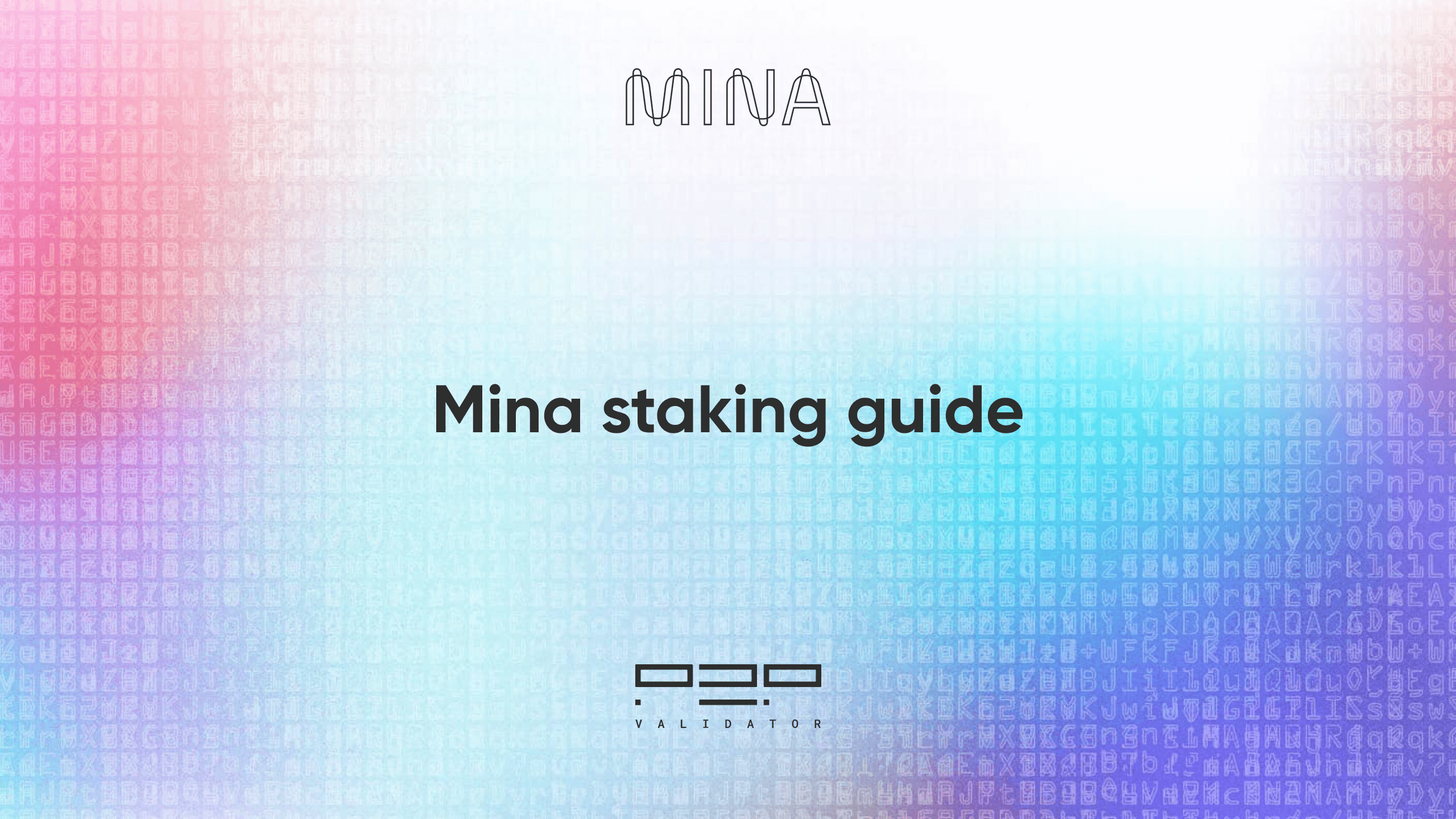 Mina Protocol (MINA) Staking Guide | P2P Validator